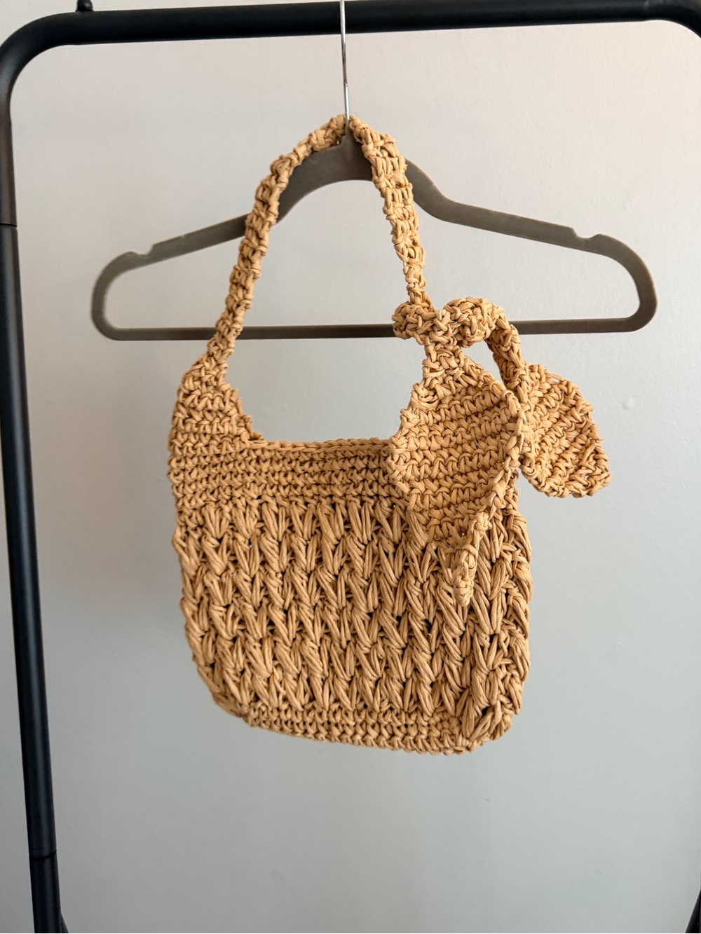 Universal Thread Handwoven Crochet Shoulder Bag - Tan